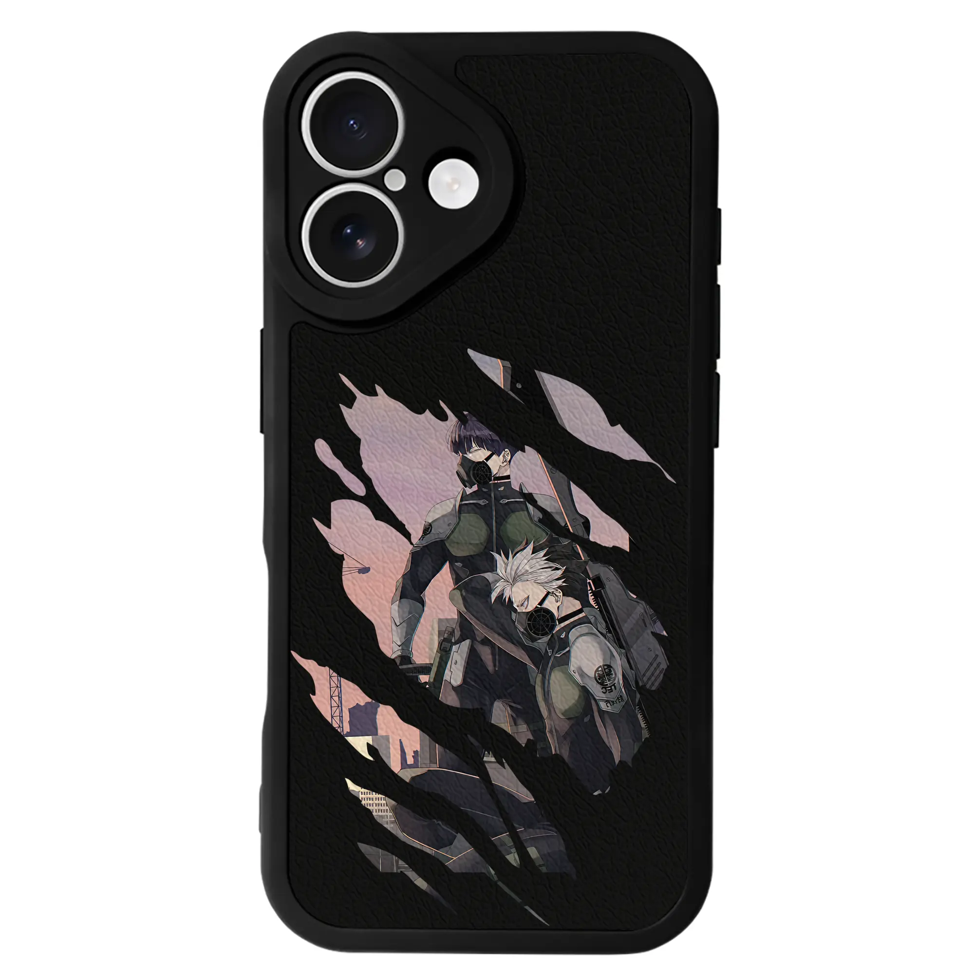 怪獣8号 グッズ,鳴海弦 - IPhone 16シリーズ対応 ・ シリコンスマホケース ・ レザー調 ・ 高精度フィット ・ 耐衝撃 ・ ワイヤレス充電対応 ・ 精密カット